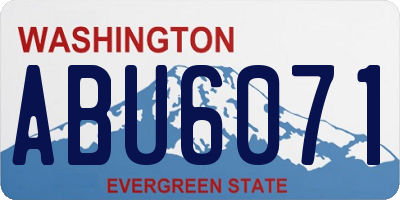 WA license plate ABU6071