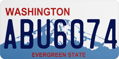 WA license plate ABU6074