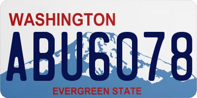 WA license plate ABU6078