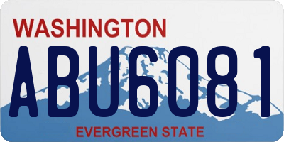 WA license plate ABU6081