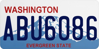 WA license plate ABU6086