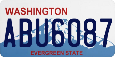 WA license plate ABU6087