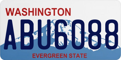 WA license plate ABU6088