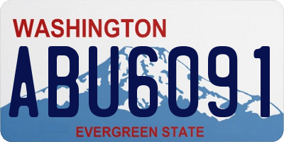 WA license plate ABU6091
