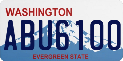 WA license plate ABU6100