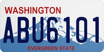 WA license plate ABU6101