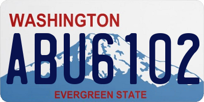 WA license plate ABU6102