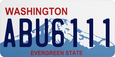 WA license plate ABU6111