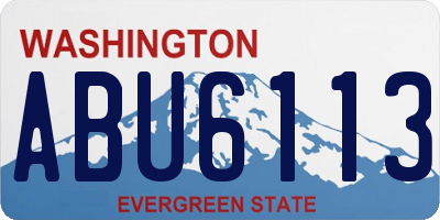 WA license plate ABU6113