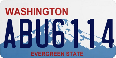 WA license plate ABU6114