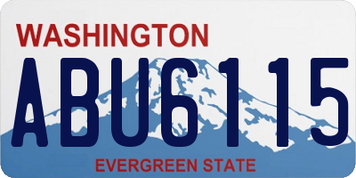 WA license plate ABU6115
