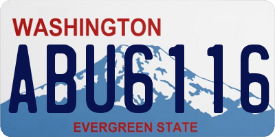 WA license plate ABU6116