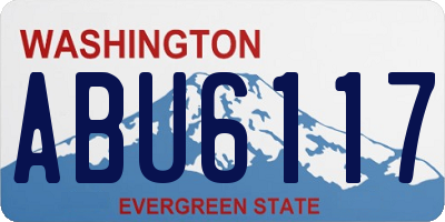 WA license plate ABU6117