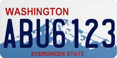 WA license plate ABU6123
