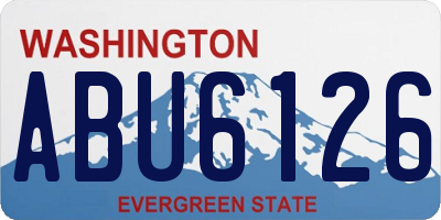 WA license plate ABU6126