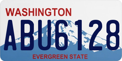 WA license plate ABU6128