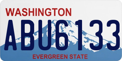 WA license plate ABU6133
