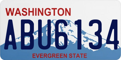 WA license plate ABU6134