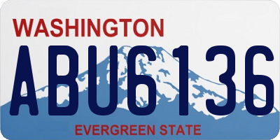 WA license plate ABU6136
