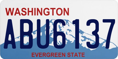 WA license plate ABU6137