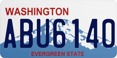 WA license plate ABU6140