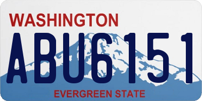 WA license plate ABU6151