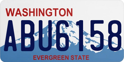 WA license plate ABU6158