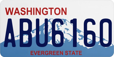 WA license plate ABU6160
