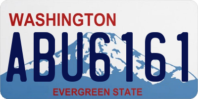 WA license plate ABU6161