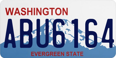 WA license plate ABU6164