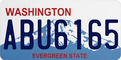 WA license plate ABU6165