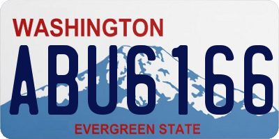 WA license plate ABU6166