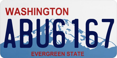 WA license plate ABU6167