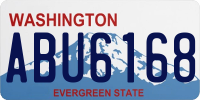 WA license plate ABU6168