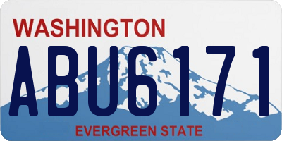 WA license plate ABU6171