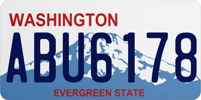 WA license plate ABU6178