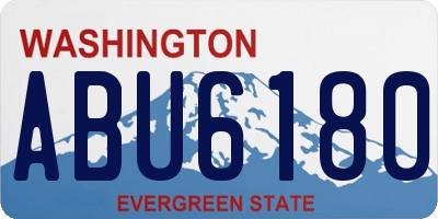 WA license plate ABU6180