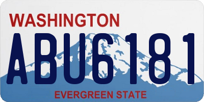 WA license plate ABU6181