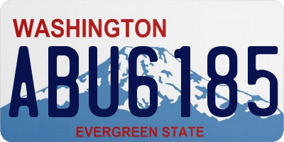 WA license plate ABU6185