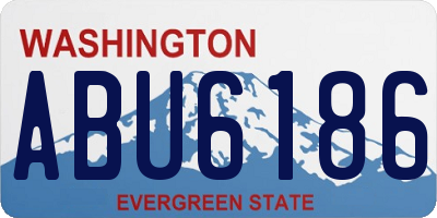 WA license plate ABU6186