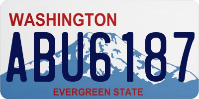 WA license plate ABU6187
