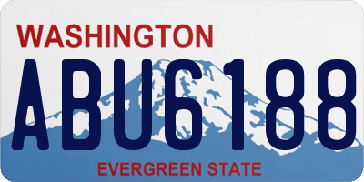 WA license plate ABU6188