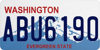 WA license plate ABU6190
