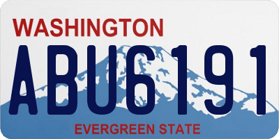 WA license plate ABU6191