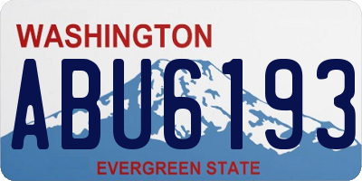 WA license plate ABU6193