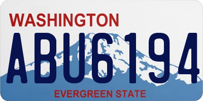 WA license plate ABU6194