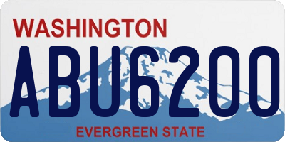WA license plate ABU6200