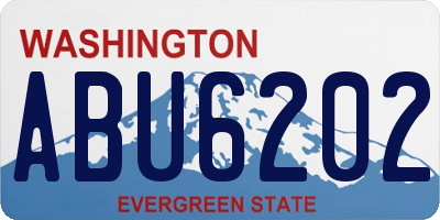 WA license plate ABU6202