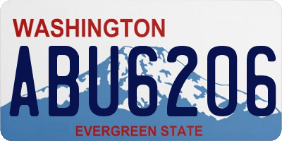 WA license plate ABU6206