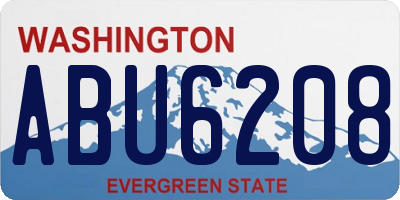 WA license plate ABU6208